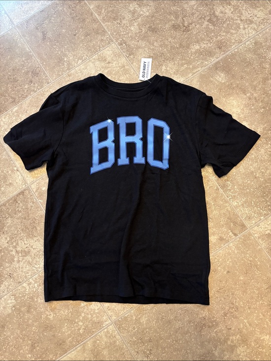 Old Navy Other - Old Navy Black Tee with Blue BRO Graphic